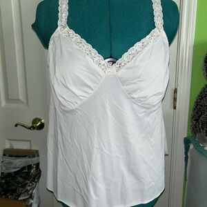 White Lace Trim Camisole